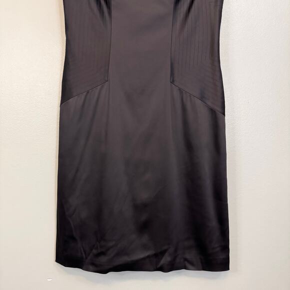 Aidan Mattox Niteline Sheath Dress 12 Black Sweetheart Sleeveless Cocktail Party - Picture 7 of 9